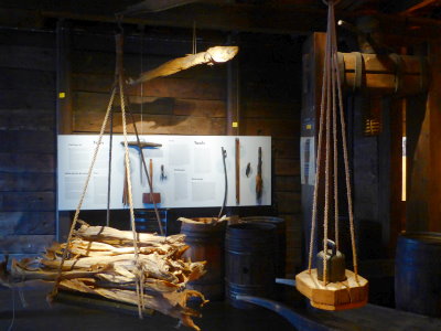 Weighing scales and utensils for probing cod liver oil