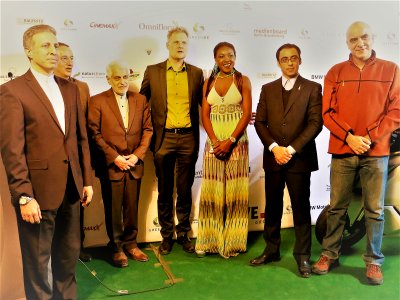 Nic and Nkiru Niemann with the Delegation of the Iranian Environment Festival, Berlin 2017