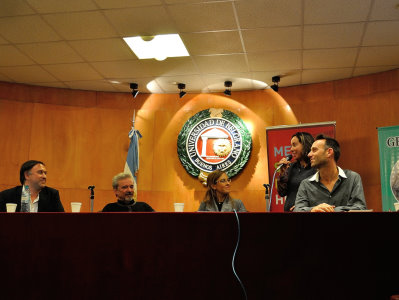 The podium during the closing 