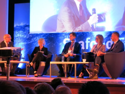 Mesa redonda en el evento de MSC en la Feria de Mariscos de Bruselas en 2018 - Brussels Seafood Fair